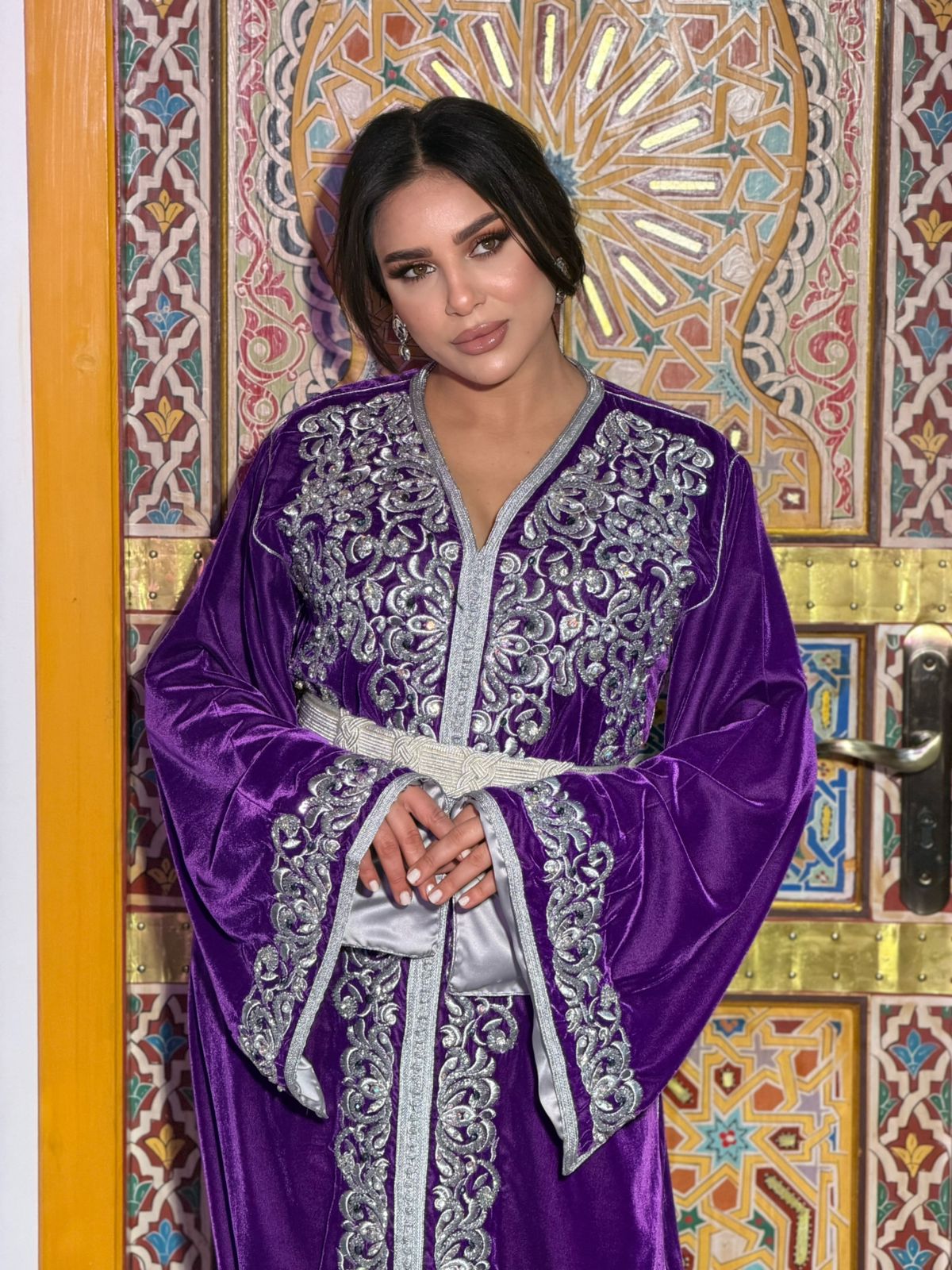 Royal Moroccan Purple Velvet Caftan